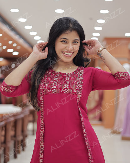 Women's Georgette Jacket Kurti  -R469