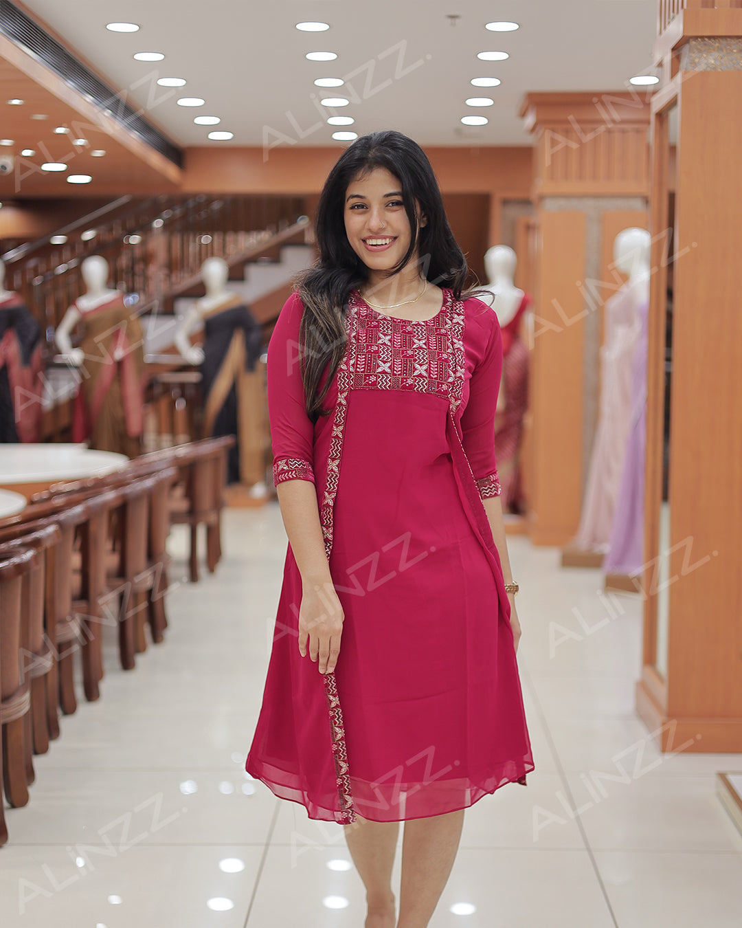 Women's Georgette Jacket Kurti  -R469