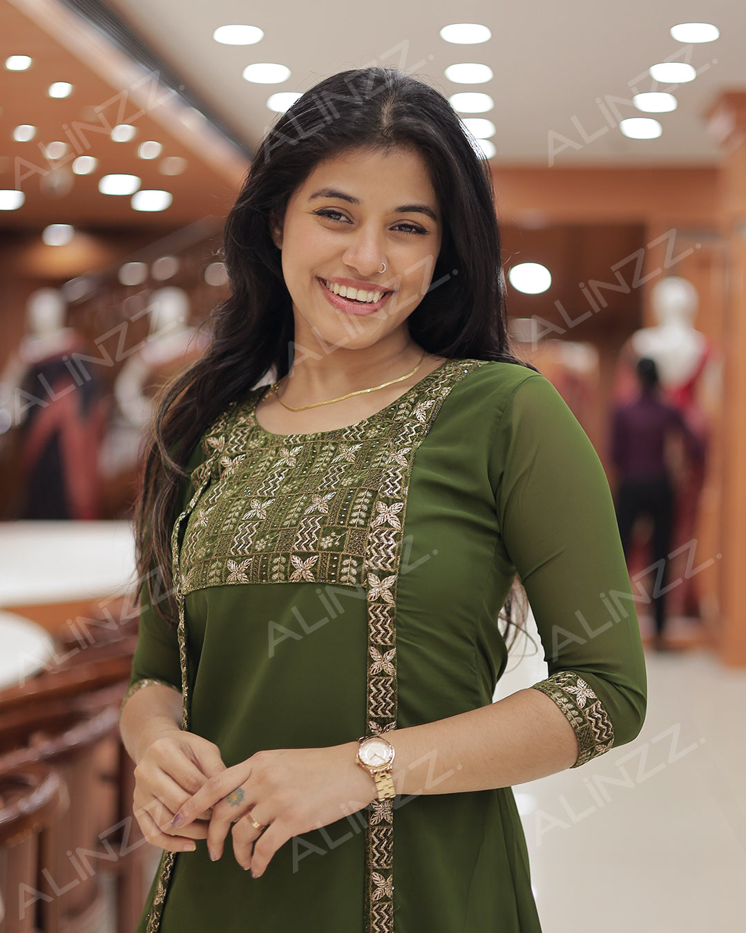 Women's Georgette Jacket Kurti  -R469