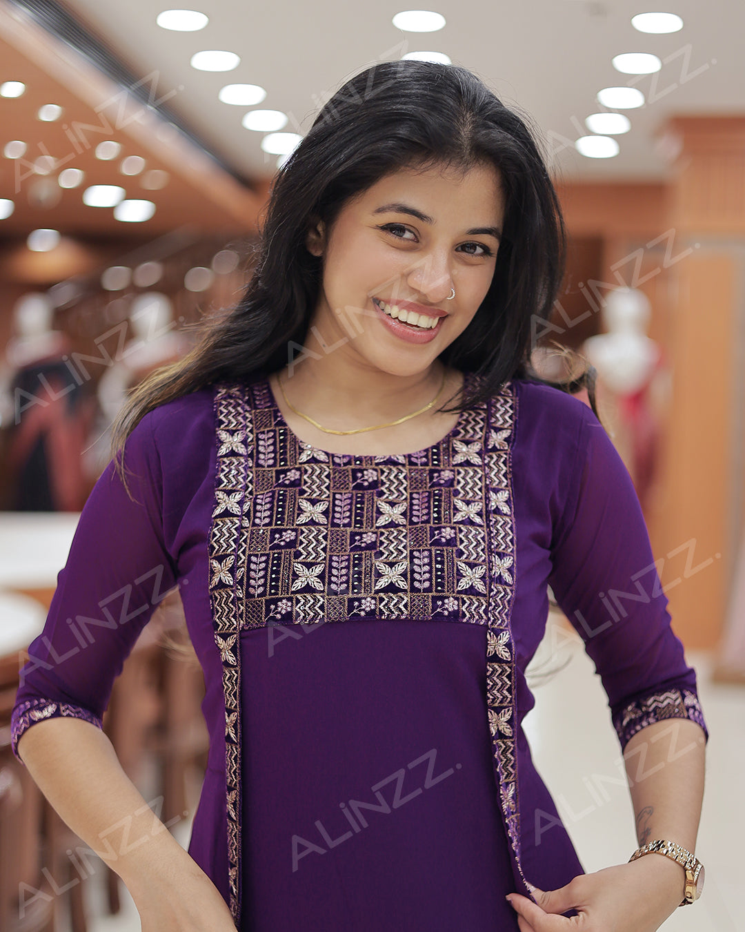 Women's Georgette Jacket Kurti  -R469