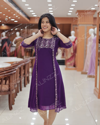 Women's Georgette Jacket Kurti  -R469