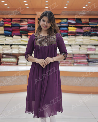 Women’s A-Line Georgette Kurti - R470