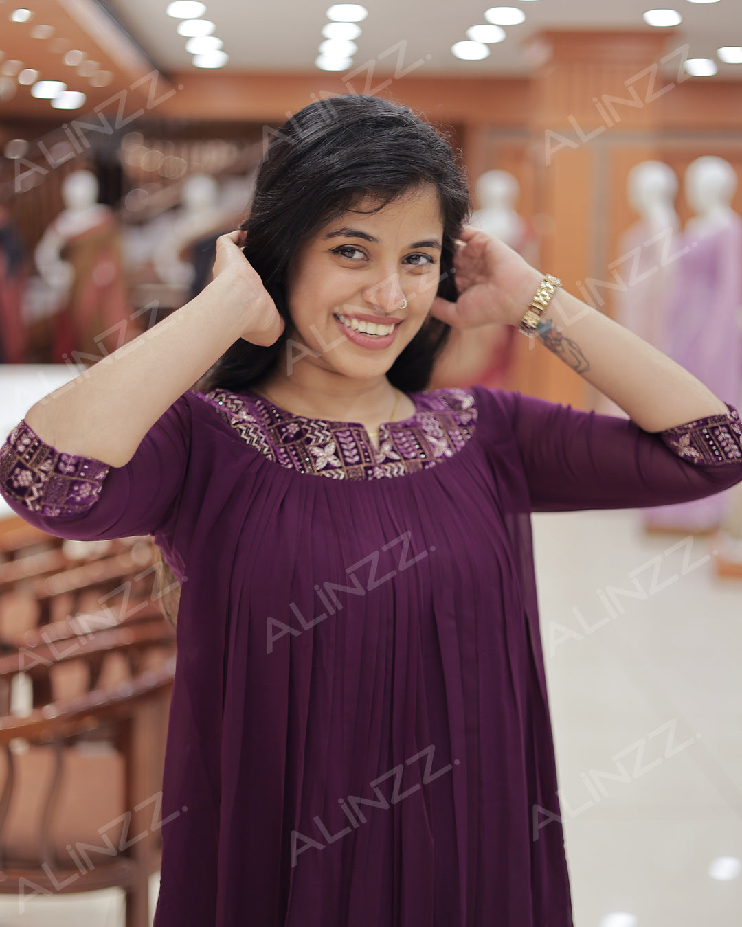 Women's Georgette Aline Kurti - R471