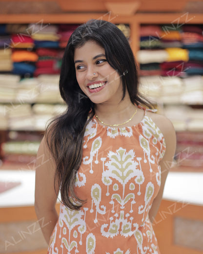 Trendy Ikat Print Rayon Co-Ord Set for Women -R477