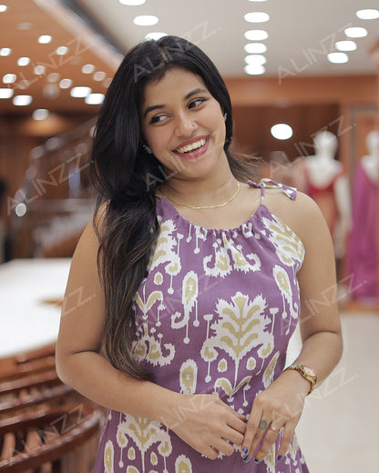 Trendy Ikat Print Rayon Co-Ord Set for Women -R477