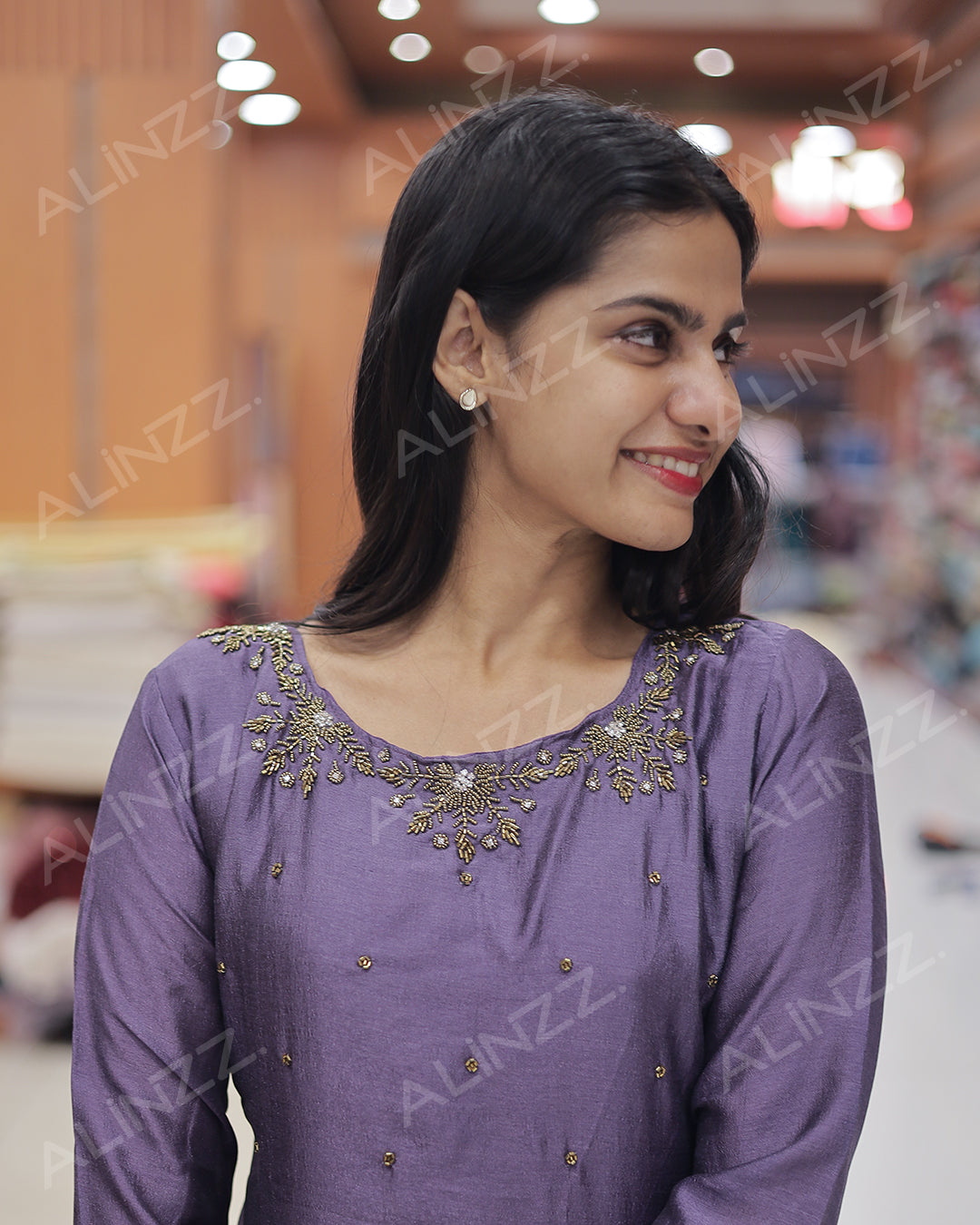 Women’s Vichitra Silk Kurti -R482