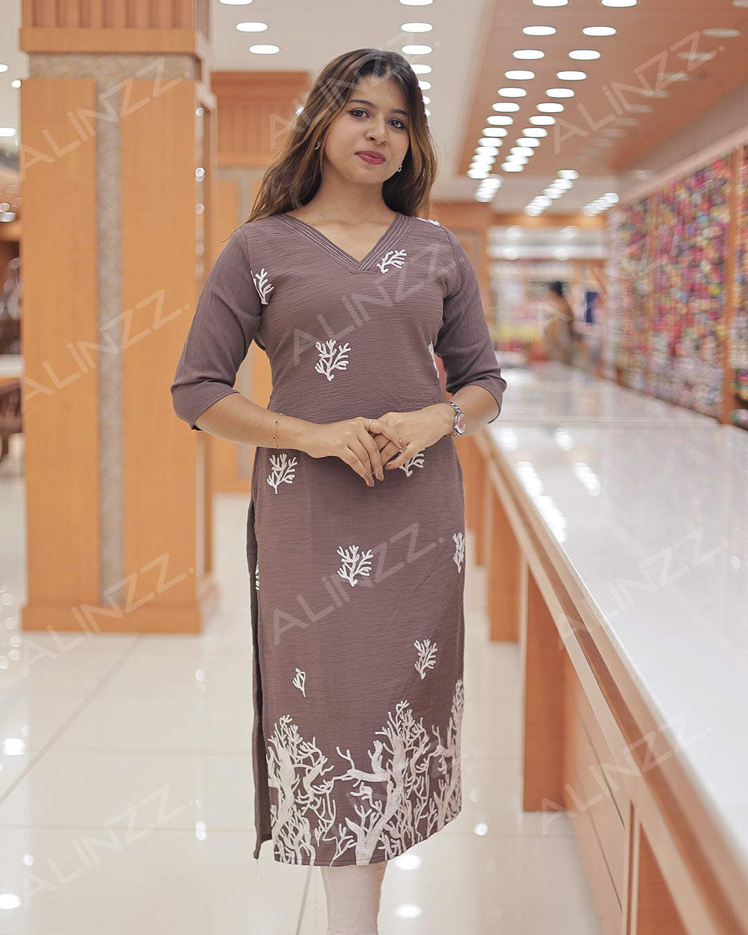 Elegant Imported Fabric Women’s Slitted Kurti -R484