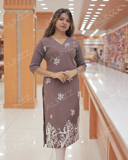 Elegant Imported Fabric Women’s Slitted Kurti -R484