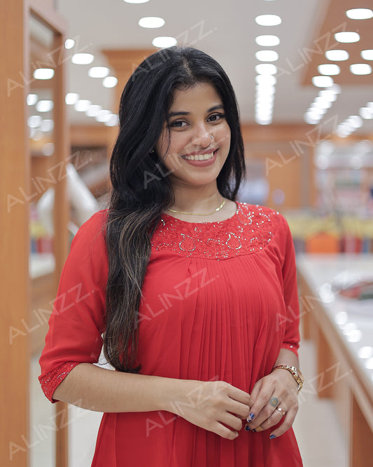 Georgette A-Line Kurti for Women - R494