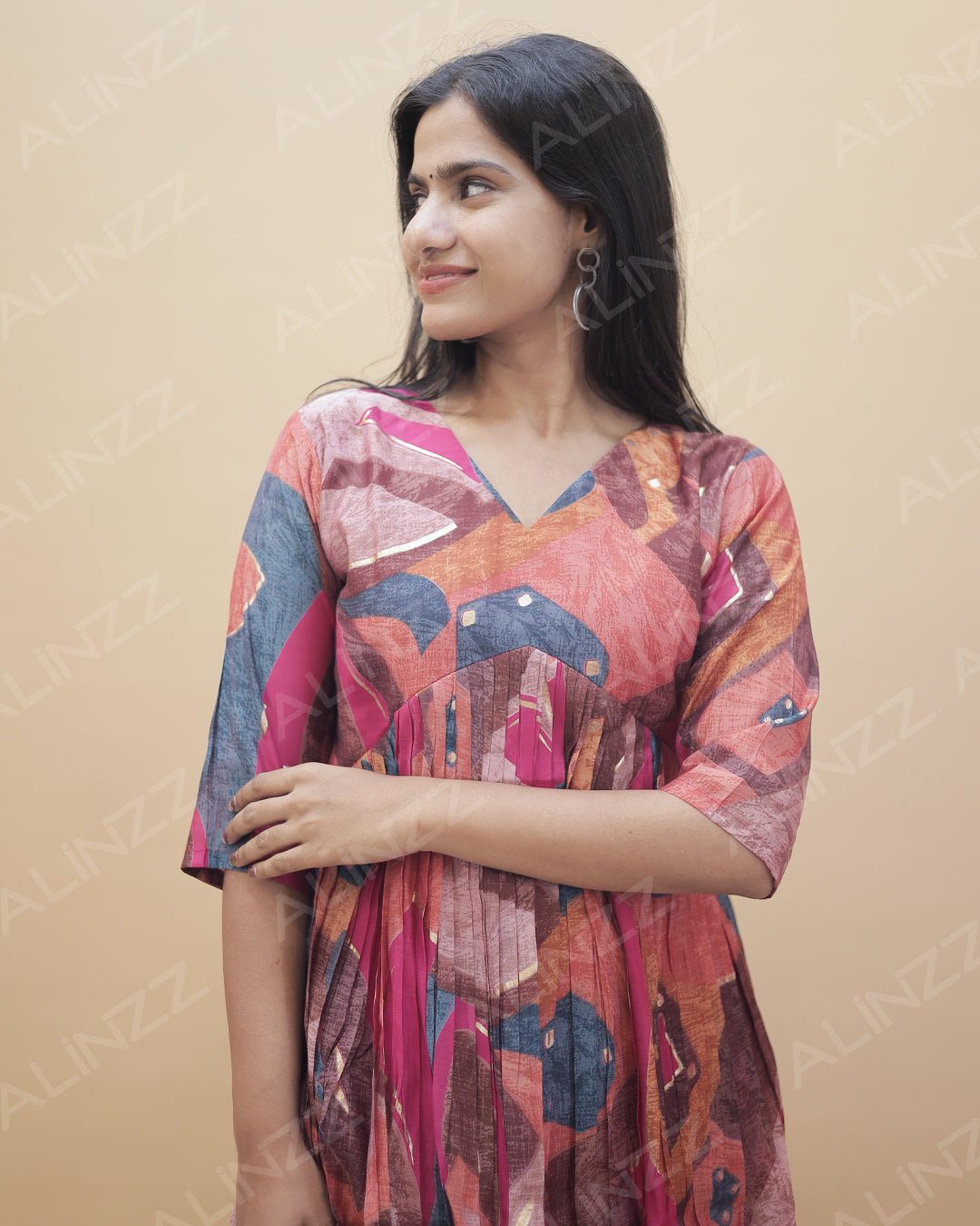 Women's Aliya cut Printed Co-ord Set – R513