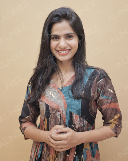 Women's Aliya cut Printed Co-ord Set – R513