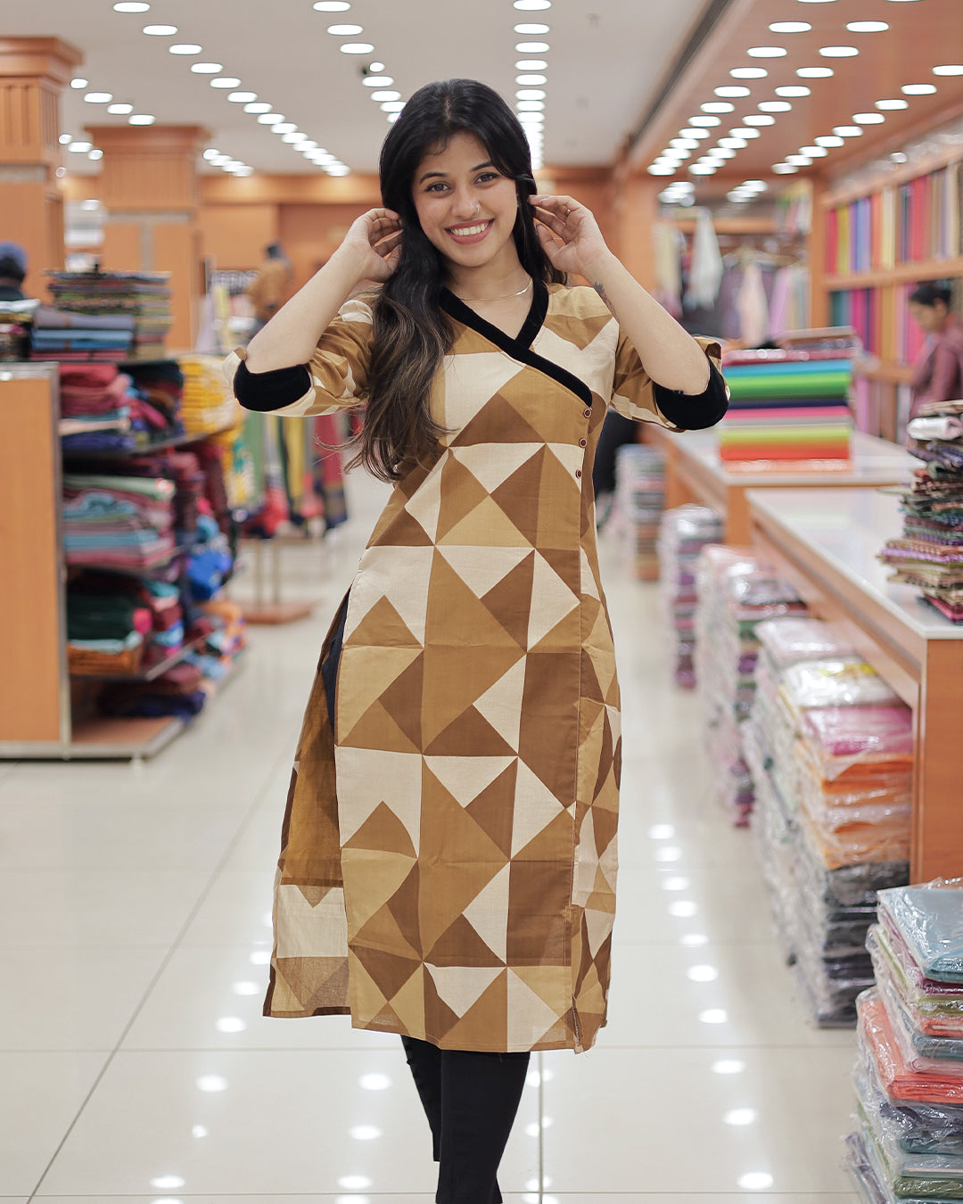 Women’s Wrap Style Slitted Kurti  -R801