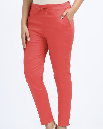Women's Cotton Lycra Cigarette Pant -1153