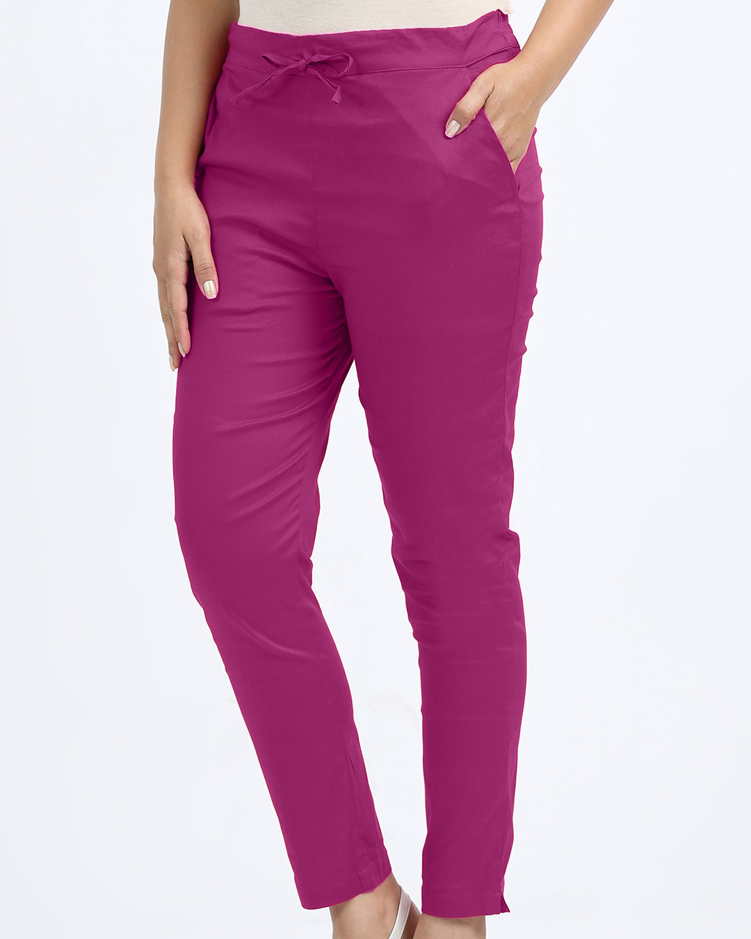 Women's Cotton Lycra Cigarette Pant -1153