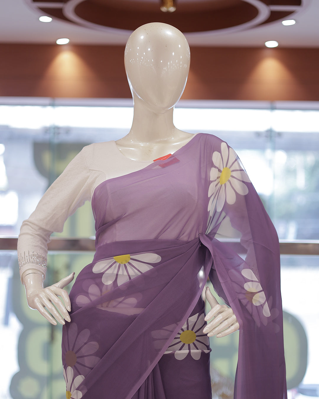 Georgette Floral Print Saree -R202