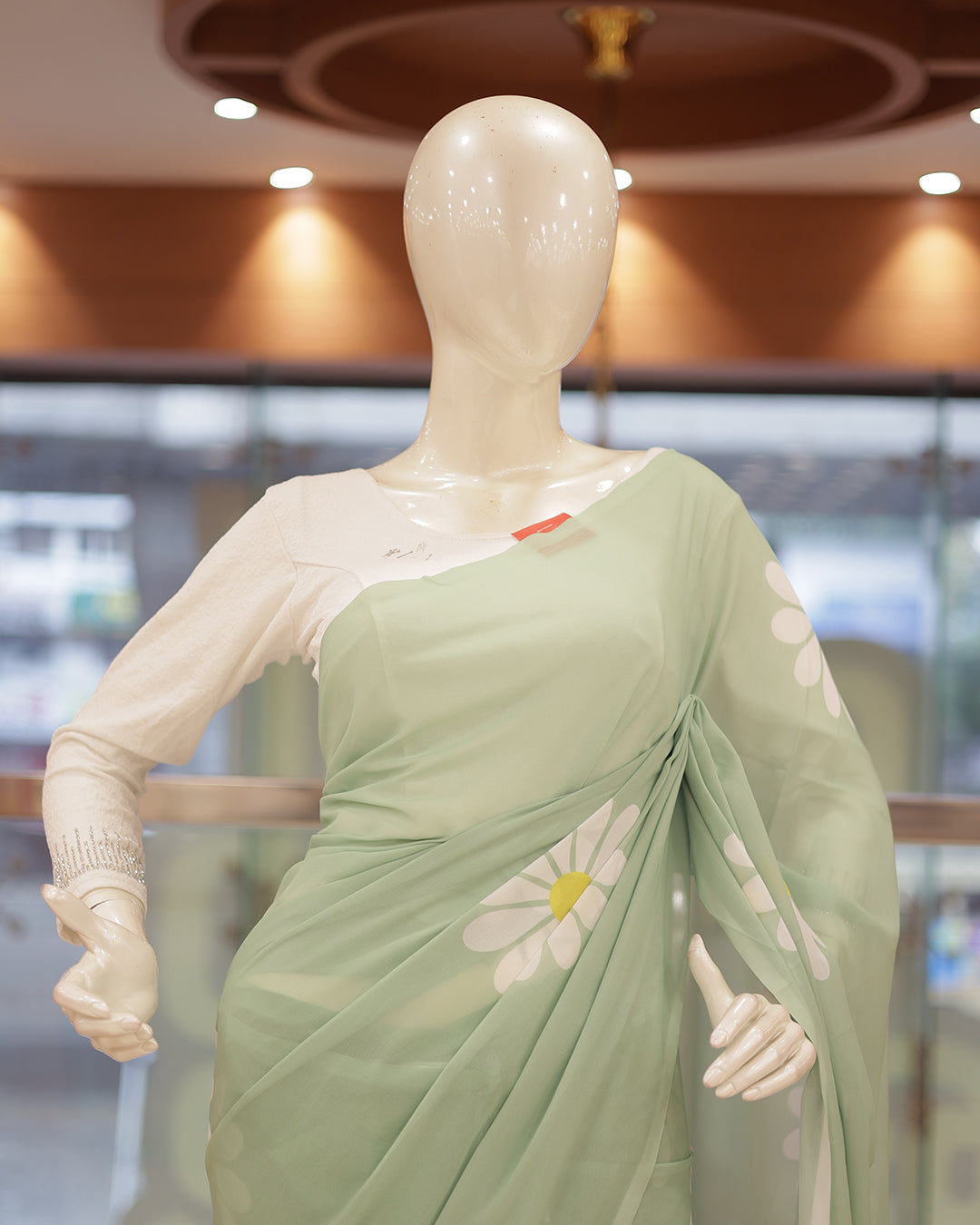 Georgette Floral Print Saree -R202