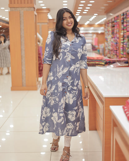 Women's Casual A-line kurti -R204