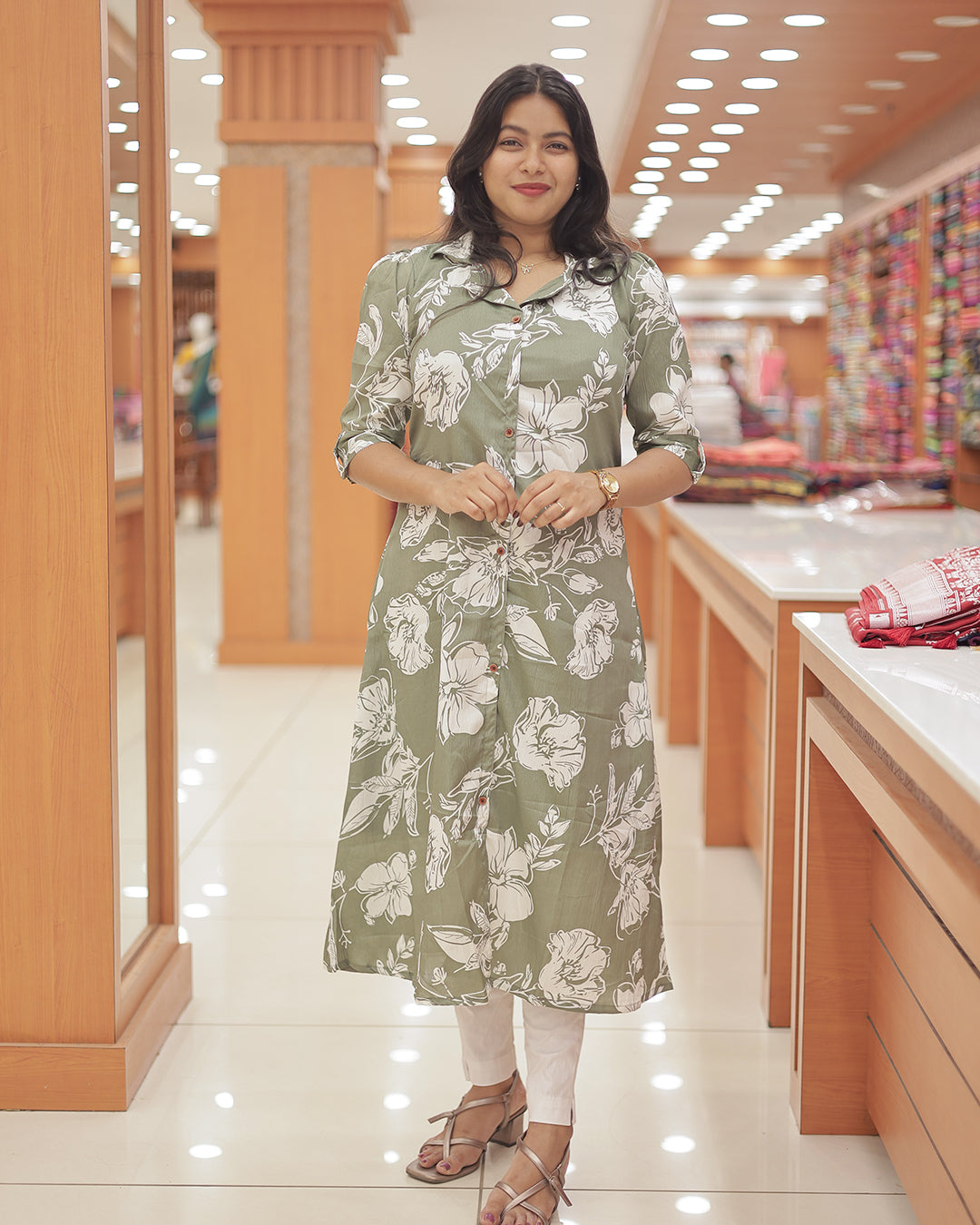 Women's Casual A-line kurti -R204