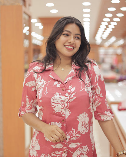 Women's Casual A-line kurti -R204