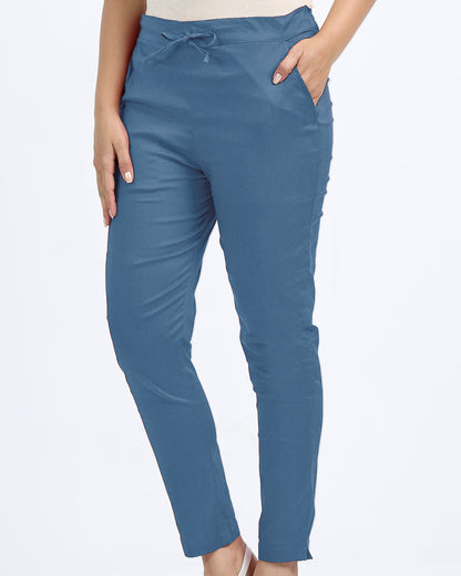 Women's Cotton Lycra Cigarette Pant -1153