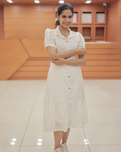 Hakoba Cotton A-Line Frock – R515 (Pre Order)