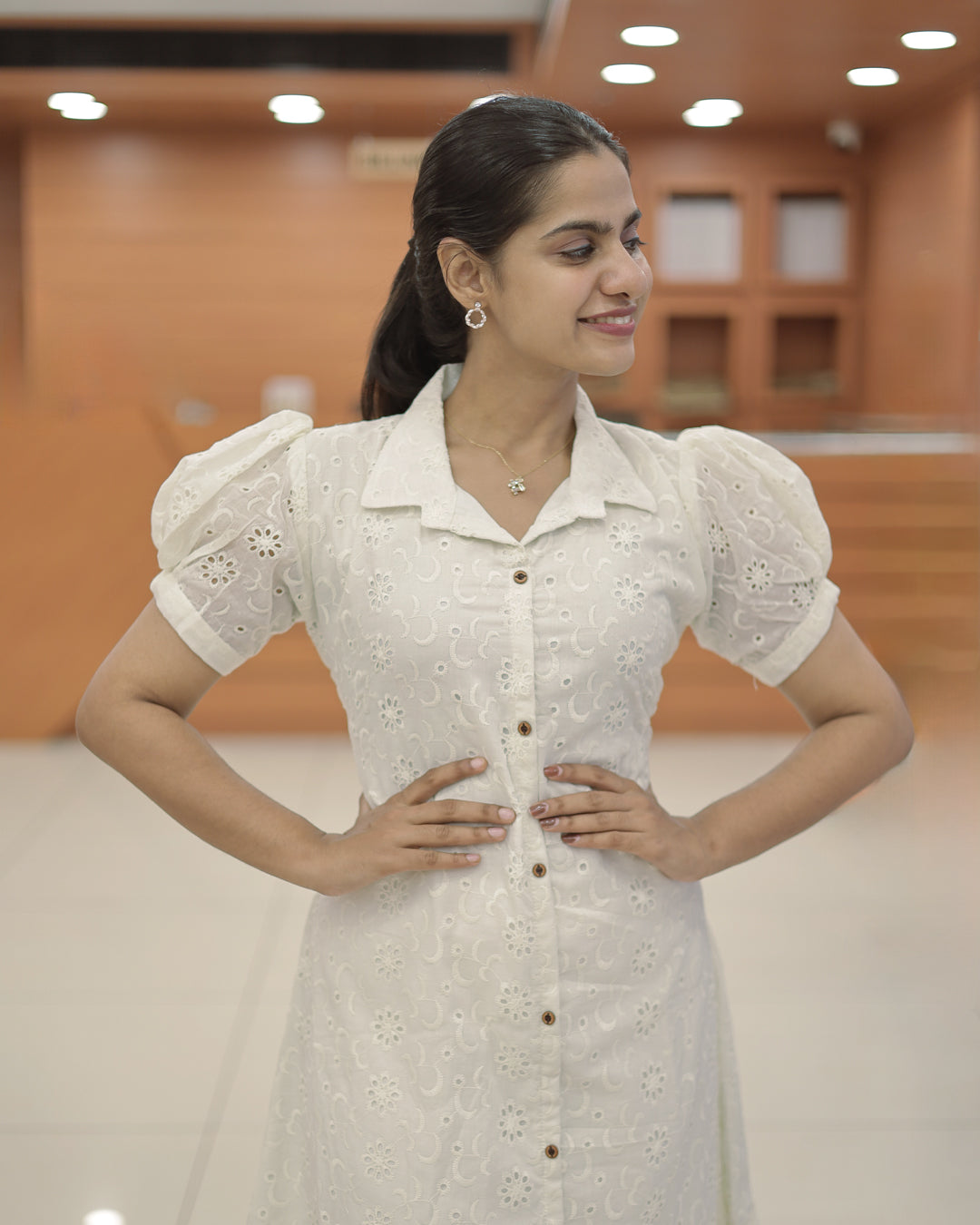 Hakoba Cotton A-Line Frock – R515 (Pre Order)