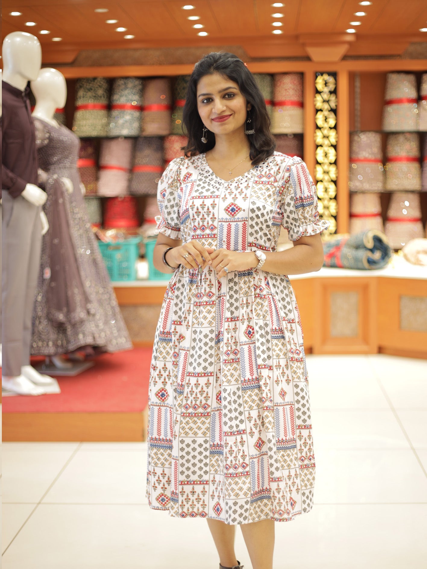 Women's printed Frock - 1304