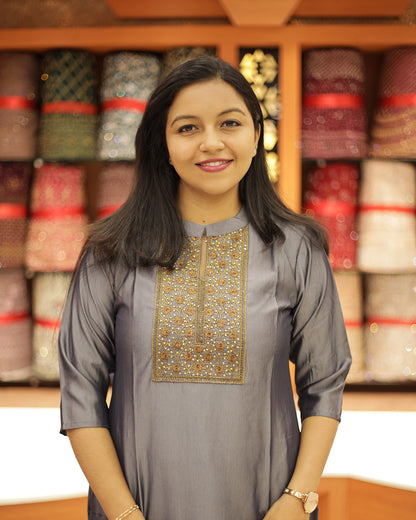 Women's Slited Kurthi- 1245