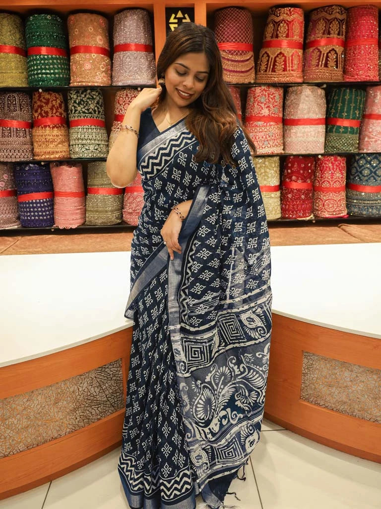 Batik Print Saree - S108