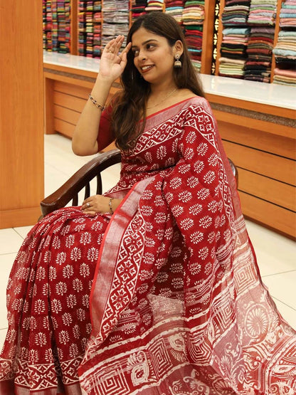 Batik Print Saree - S108