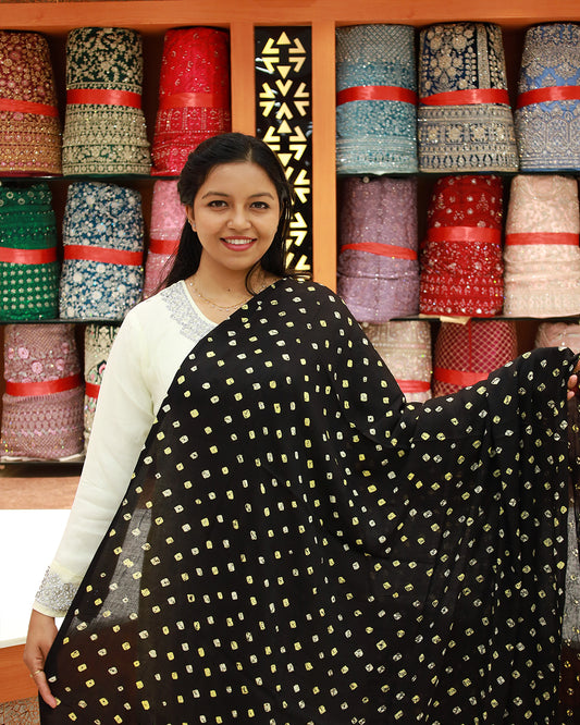 Women's Hand Bandini Dupatta - 1253