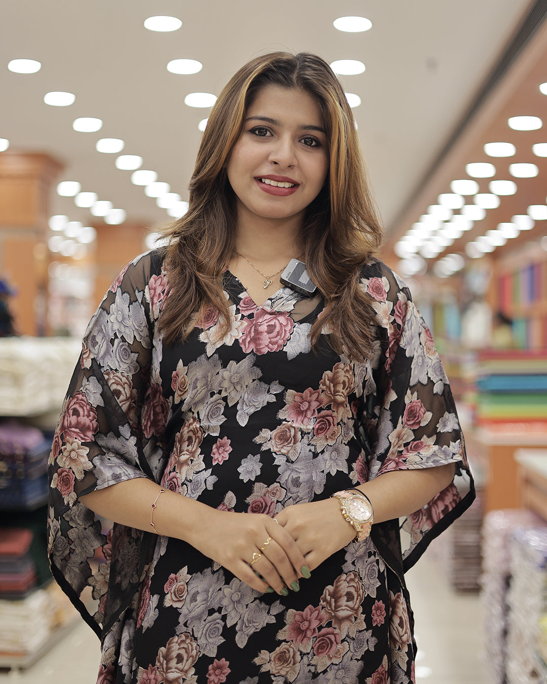Elegant Floral Brazzo Caftan for Women - G318