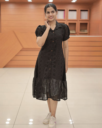 Hakoba Cotton A-Line Frock – R515 (Pre Order)