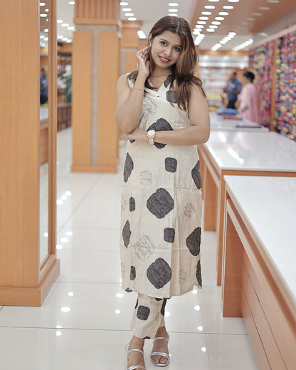 Women's Printed Co-ord Set -G323