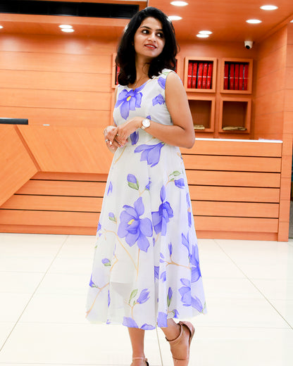 Women's Printed Frock - 1218