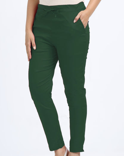Women's Cotton Lycra Cigarette Pant -1153
