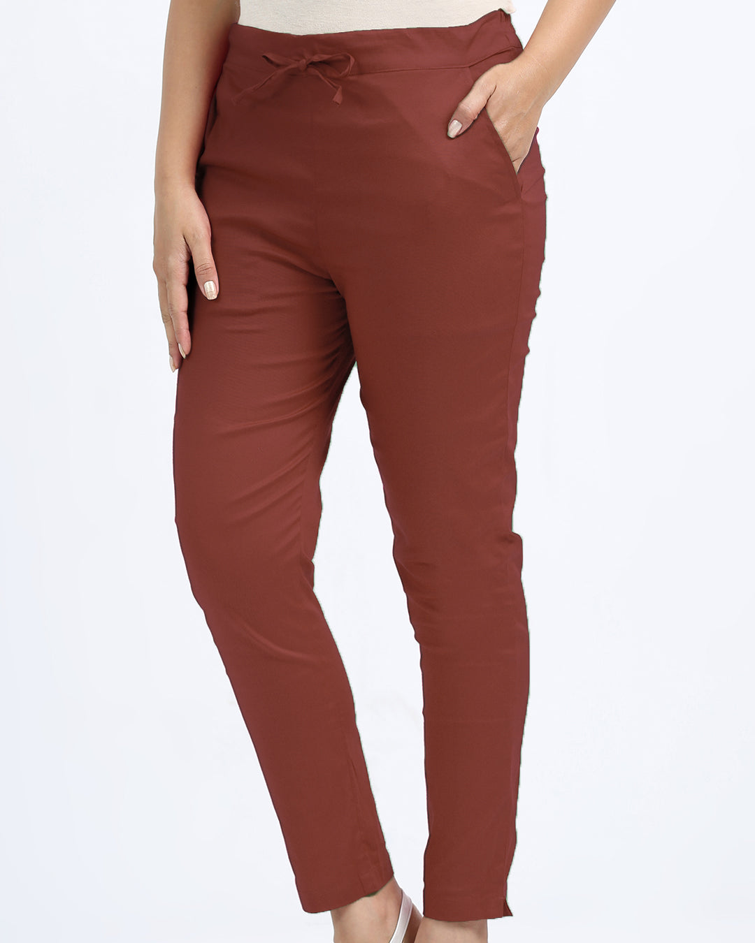 Women's Cotton Lycra Cigarette Pant -1153