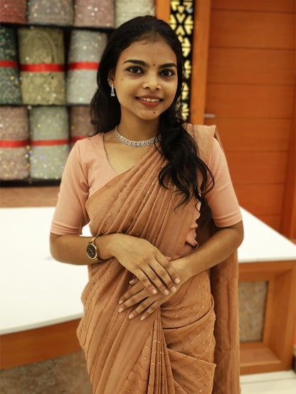 Vichitra Silk Sarees - Single Stripes - 1128