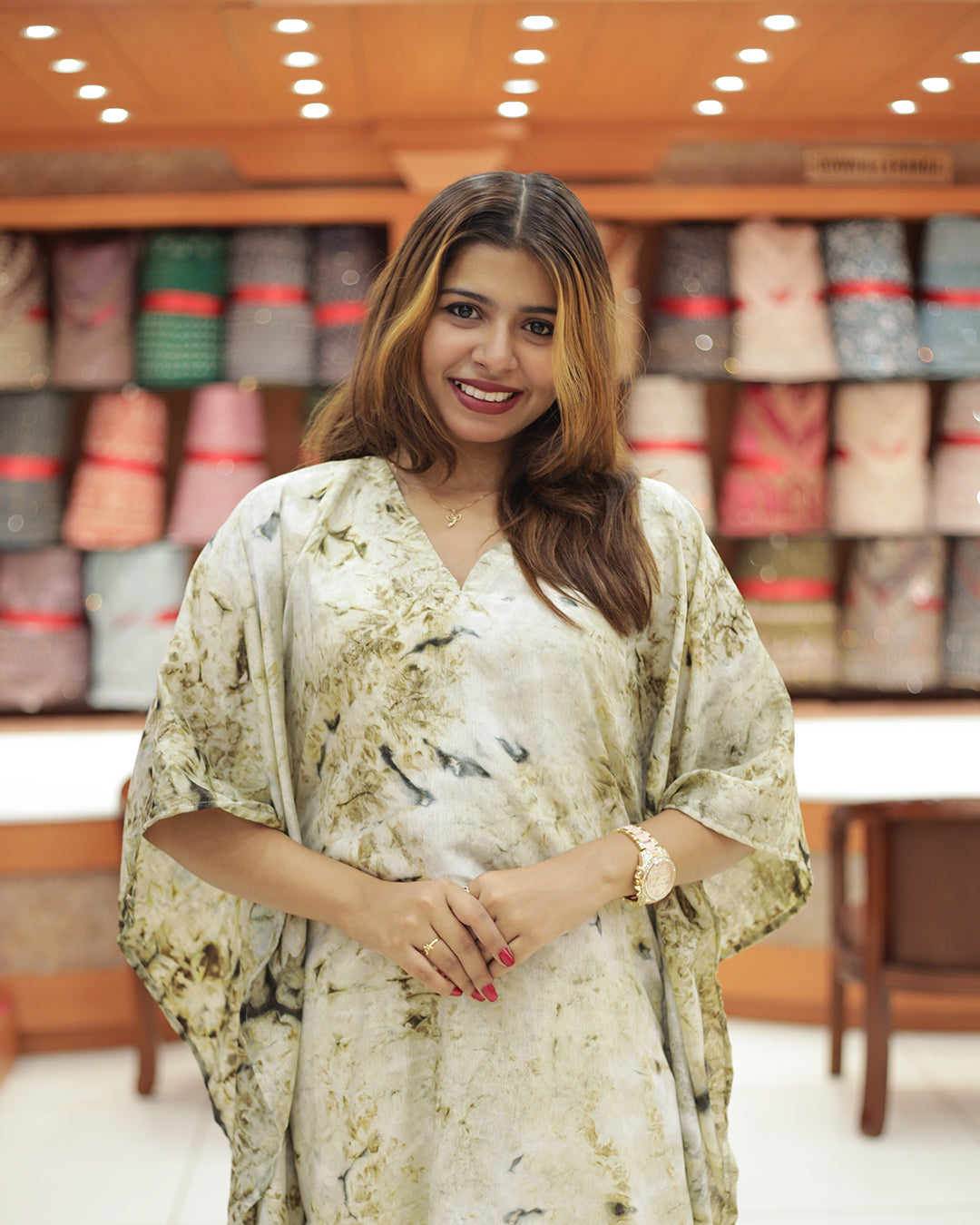 Women's  Tie and die Caftan Kurthi- 1469