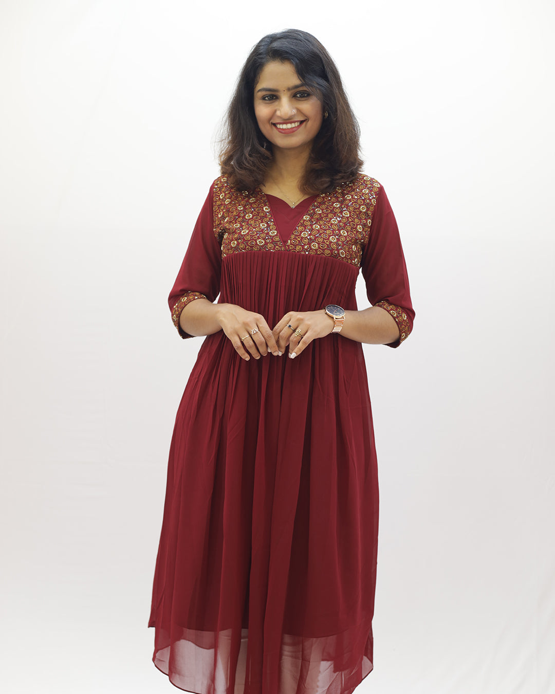 Women's Georgette Aline Kurti - 1480