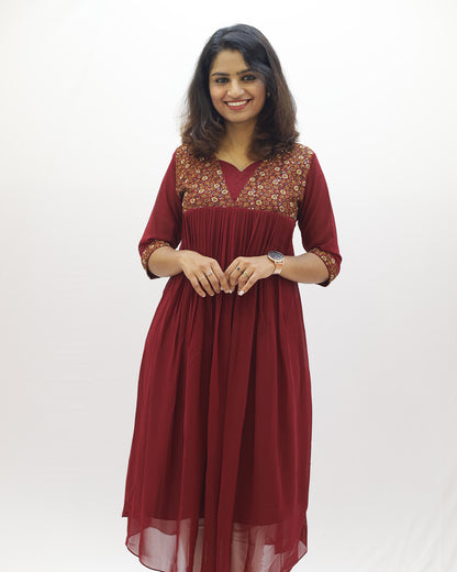 Women's Georgette Aline Kurti - 1480