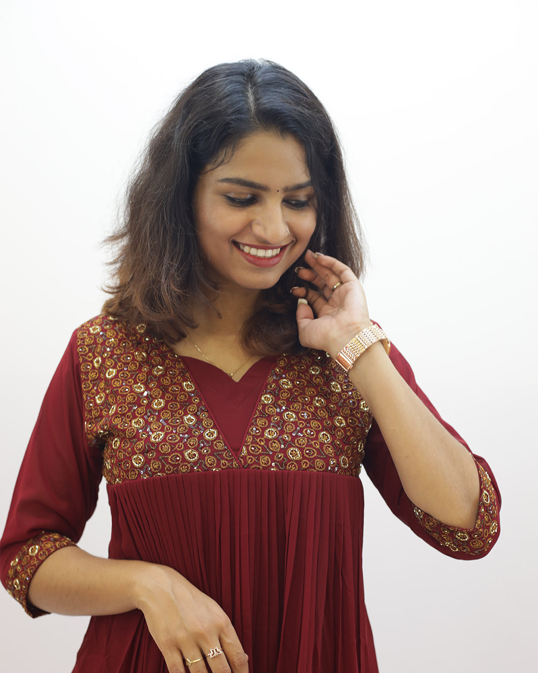 Women's Georgette Aline Kurti - 1480