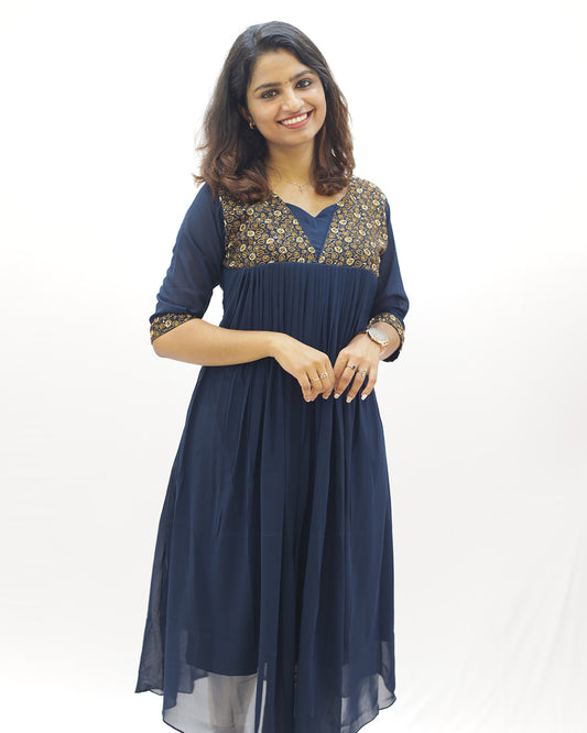 Women's Georgette Aline Kurti - 1480