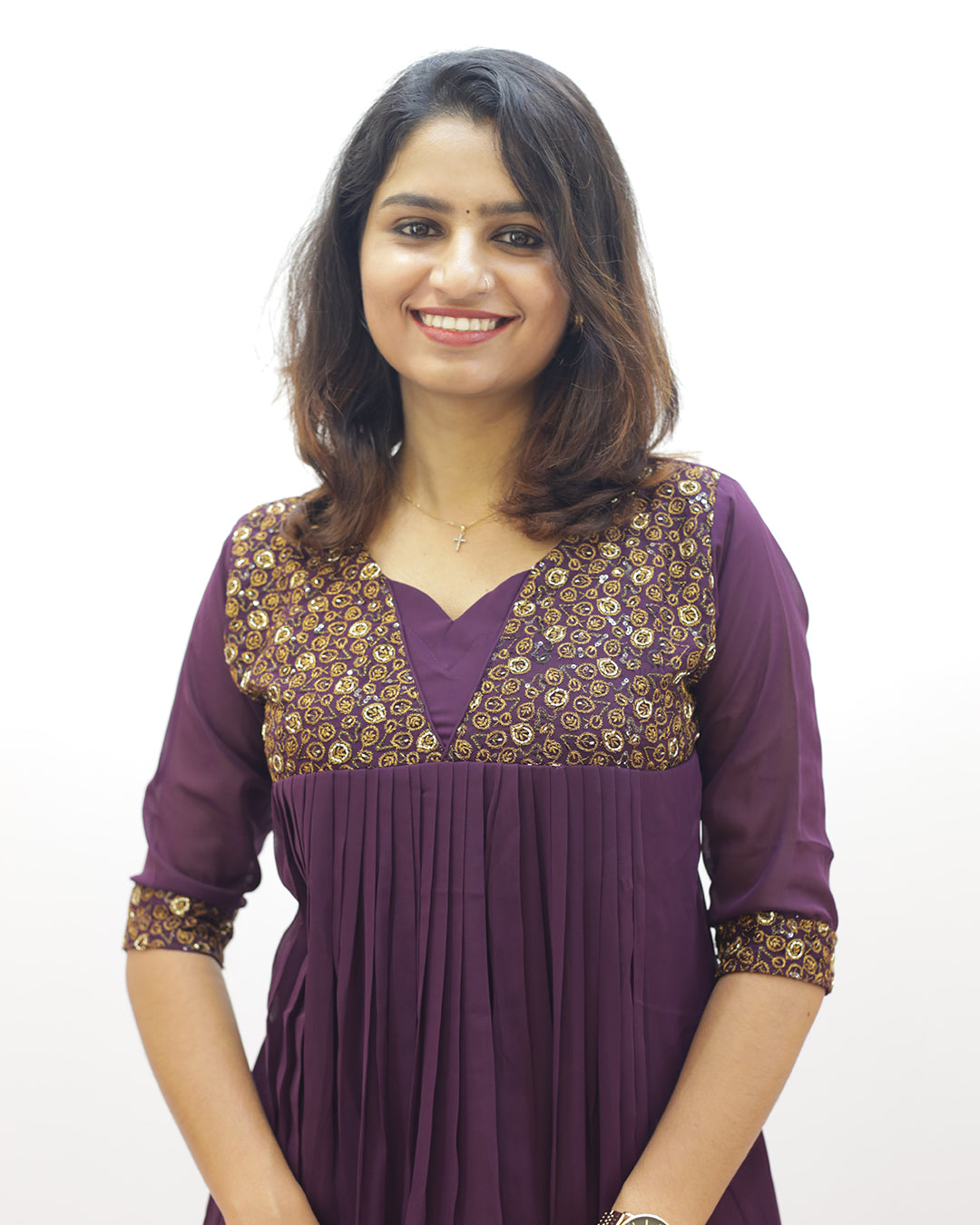 Women's Georgette Aline Kurti - 1480