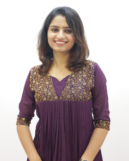 Women's Georgette Aline Kurti - 1480