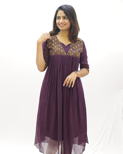 Women's Georgette Aline Kurti - 1480