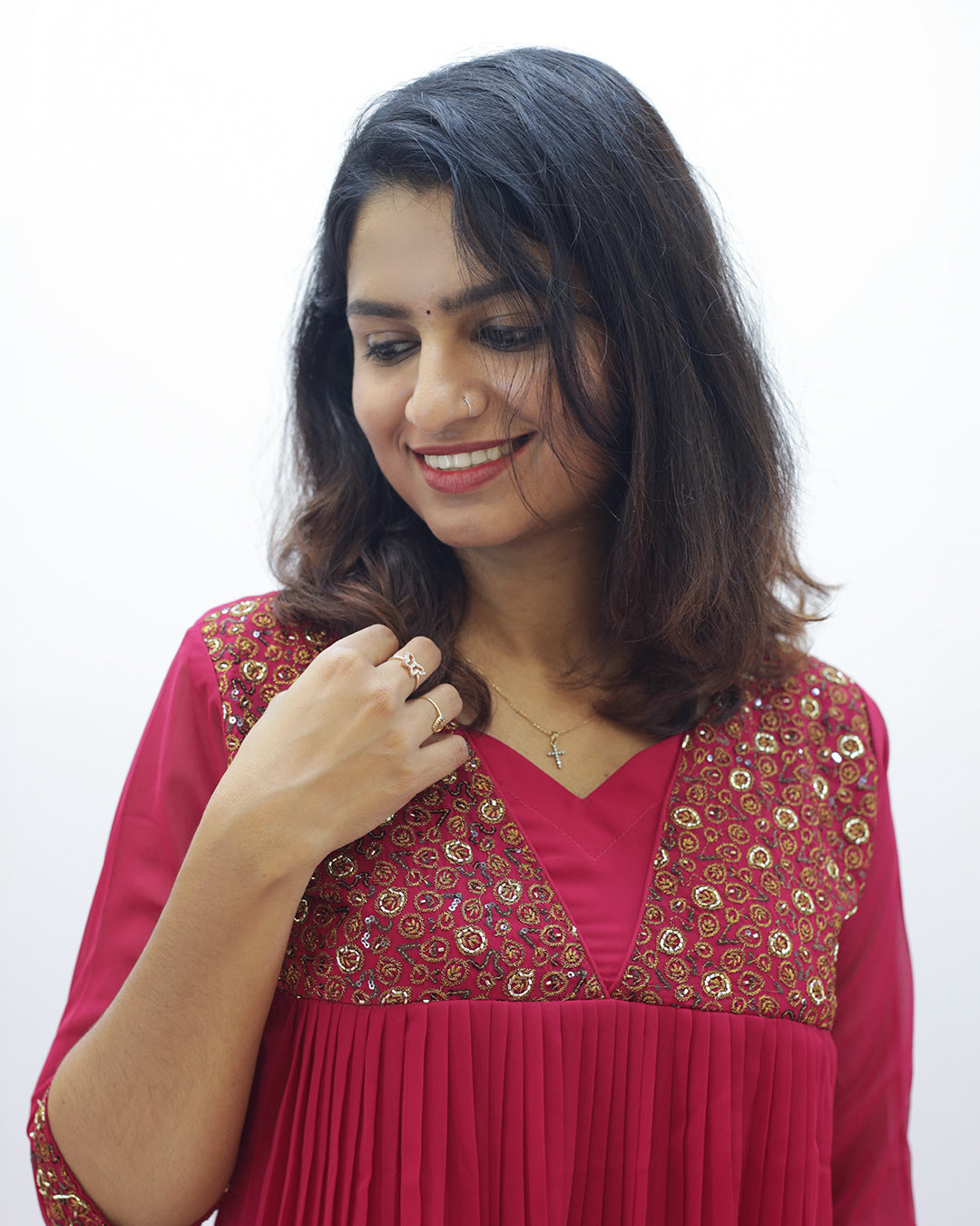 Women's Georgette Aline Kurti - 1480