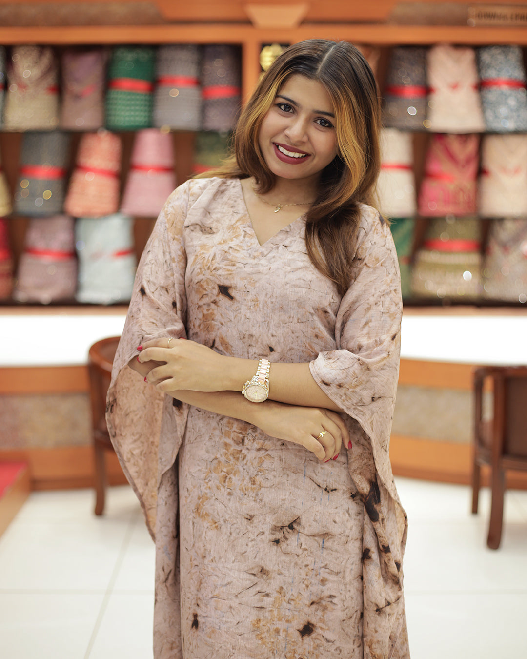 Women's  Tie and die Caftan Kurthi- 1469