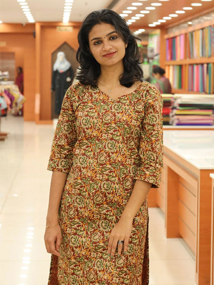 Women's Kalamkari Print Kurti - 1124