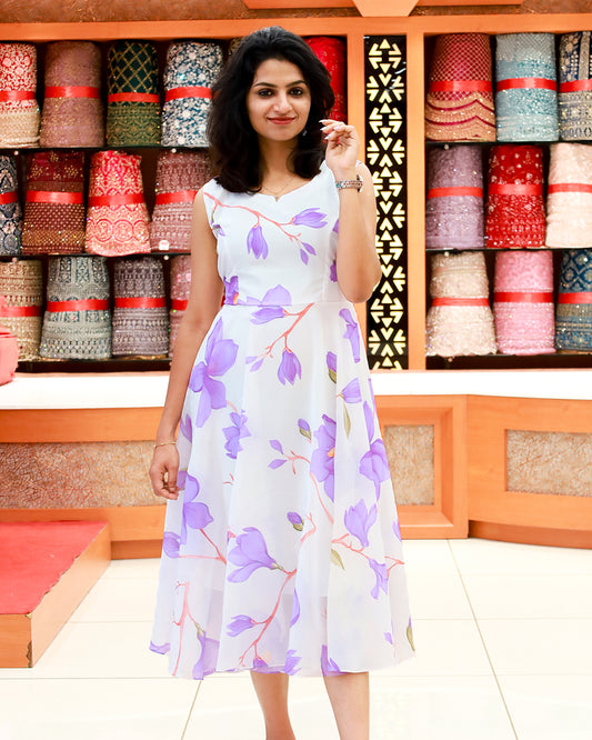 Women's Printed Frock - 1218